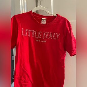 New York Little Italy bedazzled T-shirt